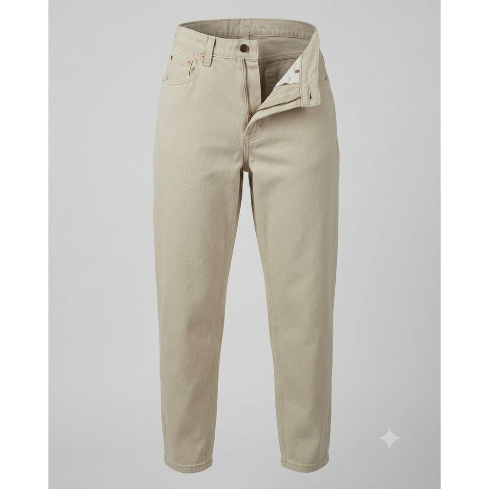 Levi's 550 Vintage Women's Light Khaki Color Tapered Denim Jeans Pants. Size 8/S